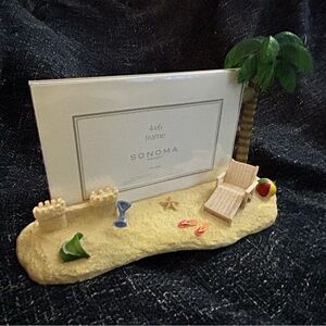 Sonoma Coastal Sandcastle Photo Frame - Cream and Green